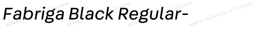 Fabriga Black Regular字体转换